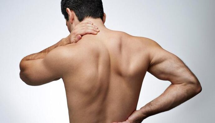 Intervertebral hernia manifests itself as back pain and contributes to impaired power. 